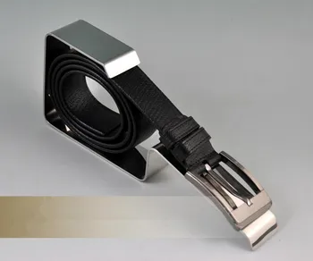 

10PCS High-grade Mirror Mirror surface stainless steel belt display racks stand for belt