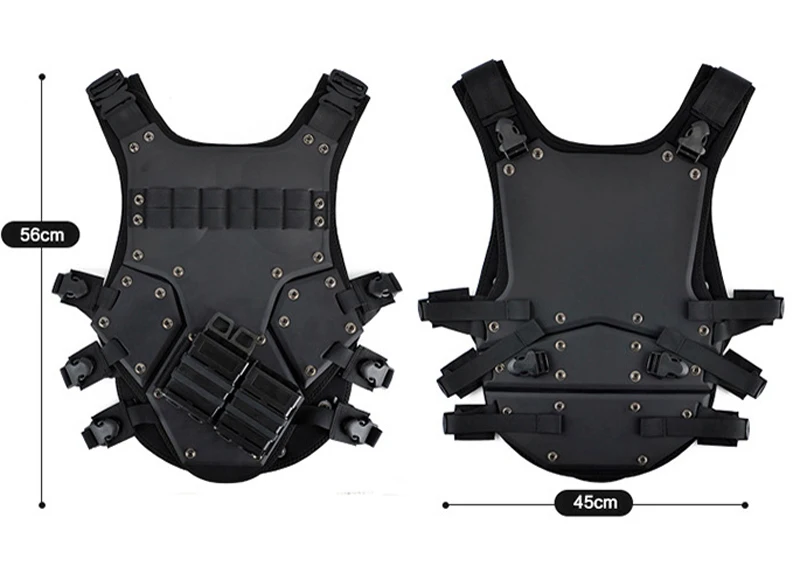 Тактический жилет EVA TF3 Военная защитная одежда открытый корпус Броня Swat Combat paintball черный жилет с M4 Mag Pouches