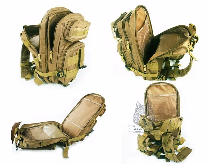 Дорожный комплект Molle, однотонный нейлон, унисекс, открытый, военный, тактический, 3 P, Охотничья сумка, походная сумка, рюкзаки, рюкзак 10-0001