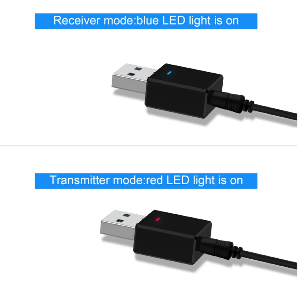 2-в-1 Bluetooth 5,0 аудио приемник передатчик Беспроводной адаптер мини-usb 3,2 мм AUX Стерео для ТВ ПК Беспроводной автомобильный адаптер