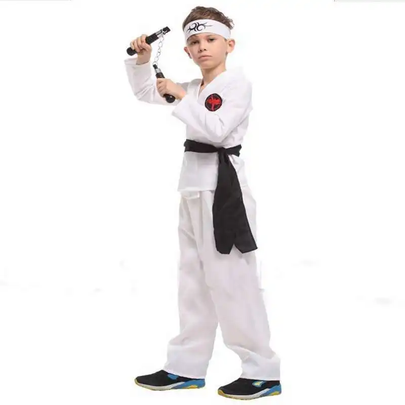 The Boy Stage Costumes Invincible Karate Outfit Children Karate Cosplay