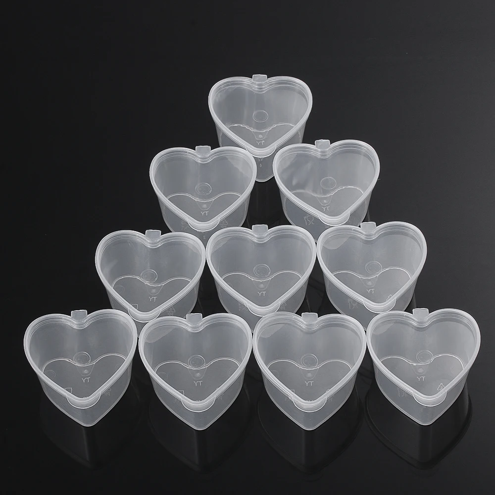 

25Pcs 25/27/45ml Disposable Plastic Takeaway Sauce Cup Reusable Containers Food Box with Hinged Lids Small Pigment Paint Box