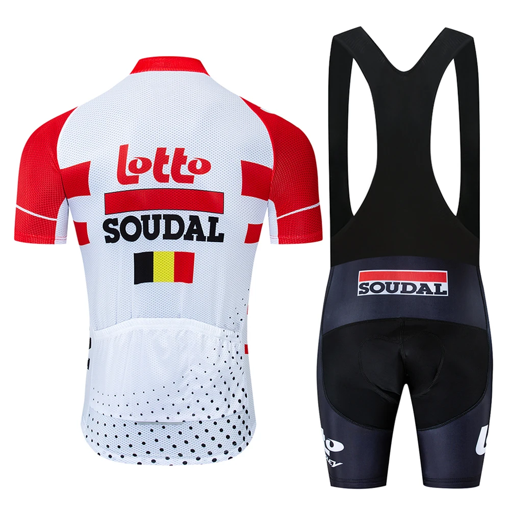 Новинка Pro team lotto soudal красные майки для велоспорта дышащие Ropa Ciclismo MTB с коротким рукавом велосипедная ткань 9D гелевая