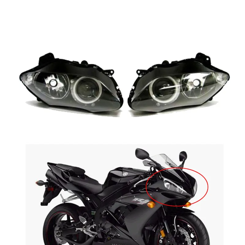 

Motorcycle Clear Lens Front Headlight Head Light Headlamp Assembly Housing Kit For Yamaha YZFR1 2007 2008 YZF R1 YZF-R1 07 08
