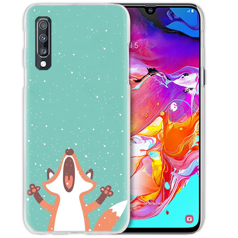 Чехол для samsung Galaxy A50 A70 A20e A40 A30 A20 A10 A8 A6 Plus A9 A7 жесткий прозрачный чехол для телефона