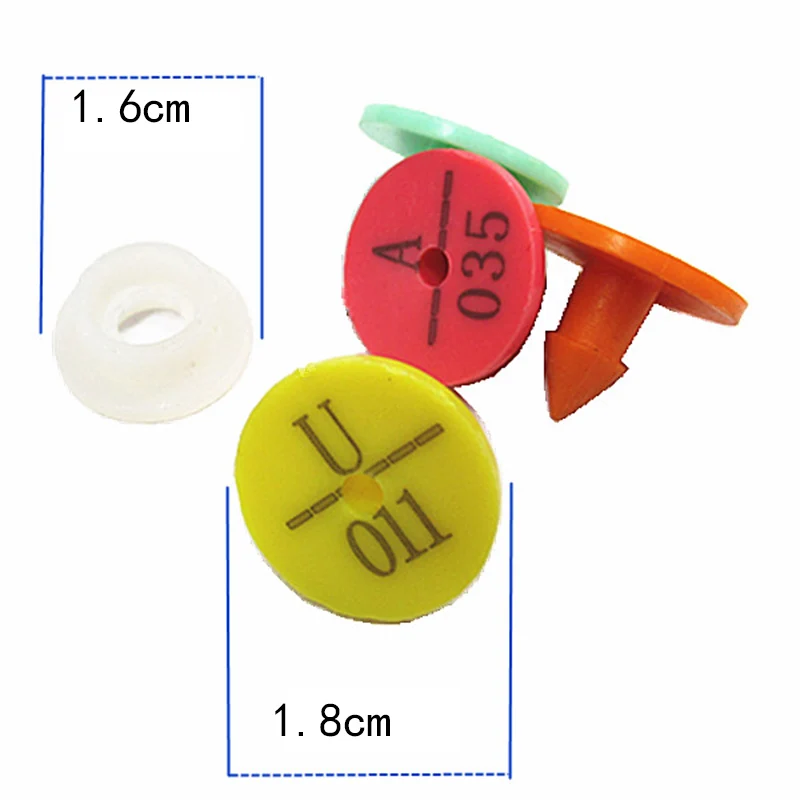 100 шт., бирка для кроличьих ушей со словом, лазерная печать, пластиковые серьги в виде головы хомяка, идентификационная карта для животных на ферме