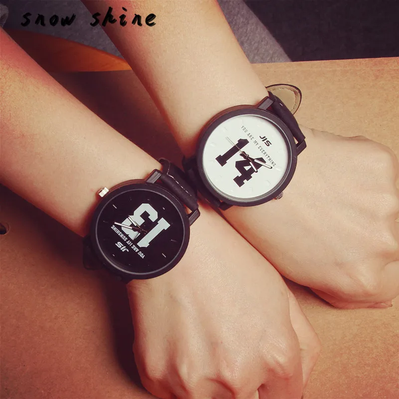 snowshine 30 Fashion Lovers Men Women Leather Band Quartz Analog Wrist font b Watch b font