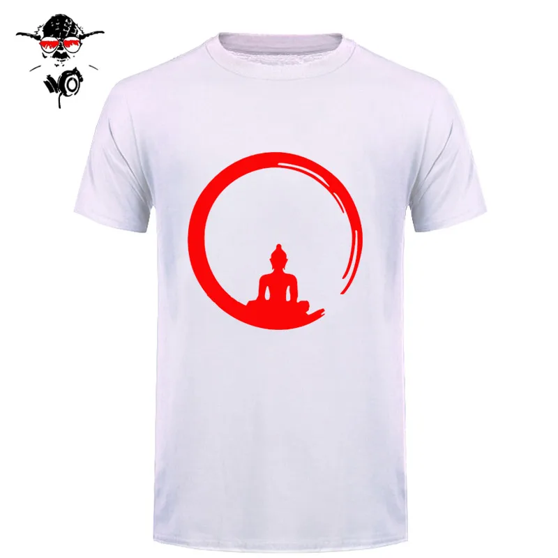 С коротким рукавом пользовательские дзен медитация Будда Футболка мужская гик его и ее дна футболки - Цвет: 15