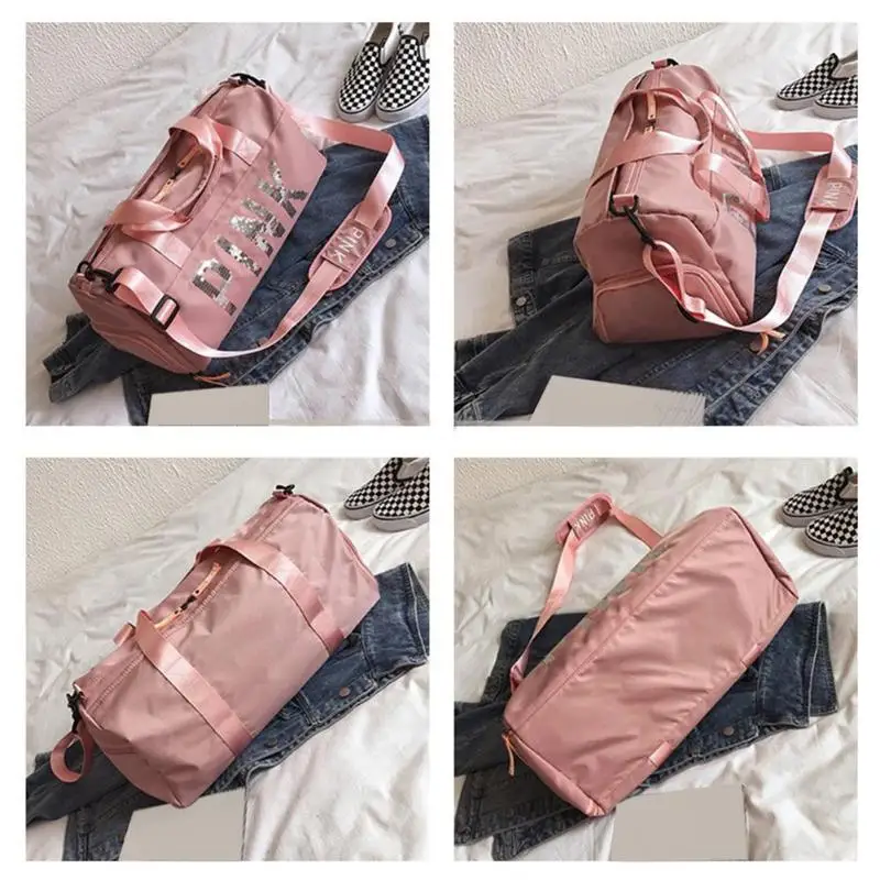 Женская нейлоновая сумка через плечо с блестками, переносная спортивная сумка для спортзала, сумки для багажа, Большая вместительная сумка-мессенджер унисекс, сумка через плечо