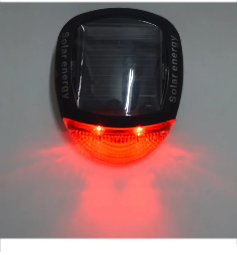 Perfect Solar Power LED Bicycle Lights Bike Rear Tail Lamp Light Bike cycling Safety warning Flashing Light Lamp Red 5