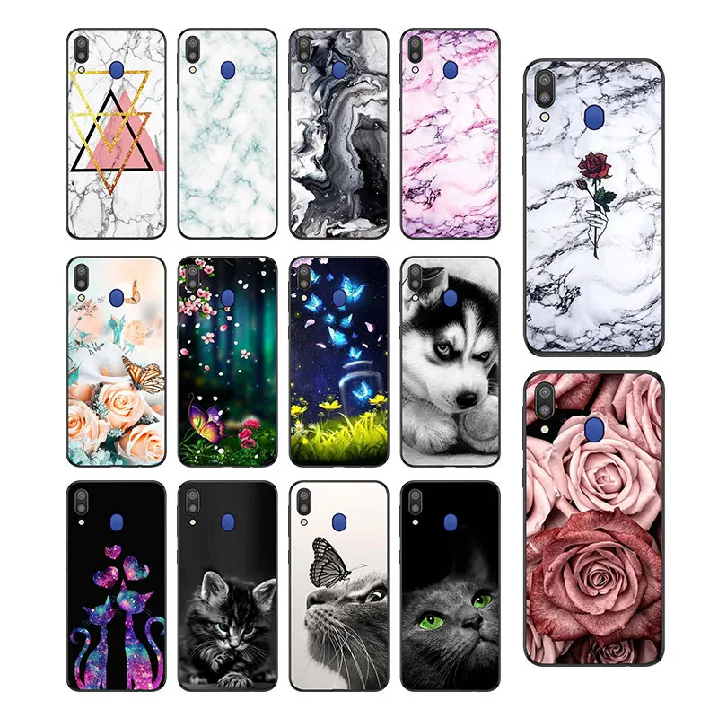 Черный матовый чехол для Huawei P20 Lite силиконовый с рисунком P20Lite телефона 5 84 дюйма