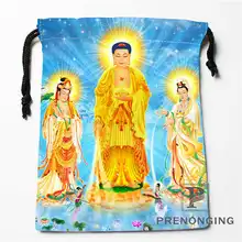 Пользовательские древние Сумки на шнурке Будды Печать Мода Путешествия хранения мини сумка плавать Туризм игрушка мешок размер 18x22 см#171203@ 1-02