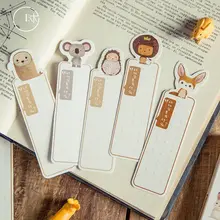 30 шт./компл. для детей, с рисунком в виде льва тигра серия «Зоопарк» Бумага Закладка для книги книга держатель карты сообщения подарочные канцелярские товары