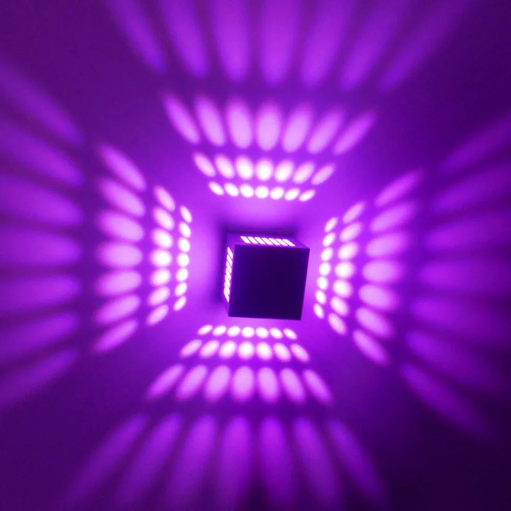 3 Вт высокое качество настенный светильник LED алюминиевая коробка RGB бра свет для