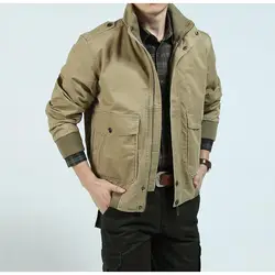 Новый военный стиль бренд Для мужчин повседневная куртка Мужская одежда на открытом воздухе бизнес jaqueta чистый Хлопчатобумажная Куртка