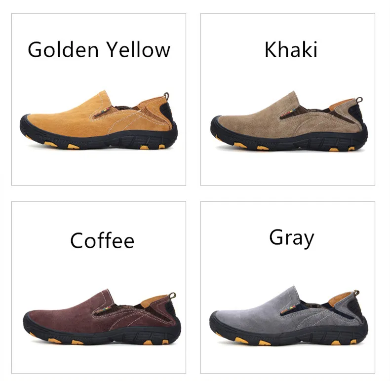 DESERT RAM Brand Non Slip Shoes Casual Shoes Genuine Leather Loafers Men Breathable Flats Men Waterproof Loafers Anti-Collision (1)