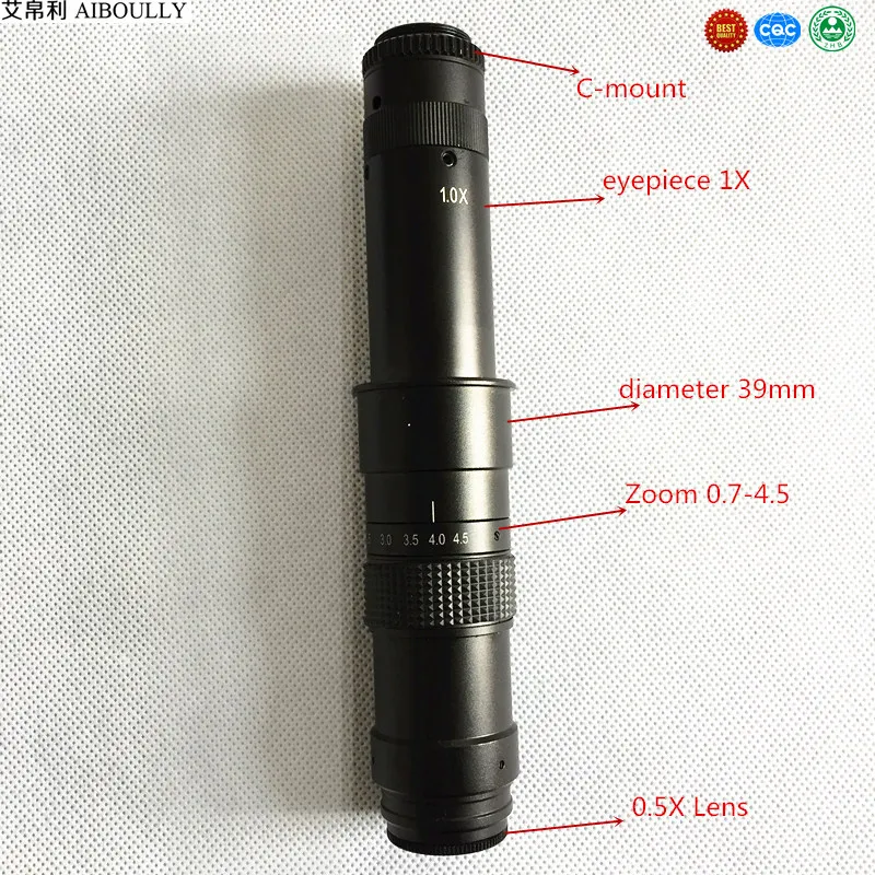 

AIBOULLY Microelectronic Materials Testing Microscope High-level single-tube zoom lens Cell phone repair microscopes 0.5x lens