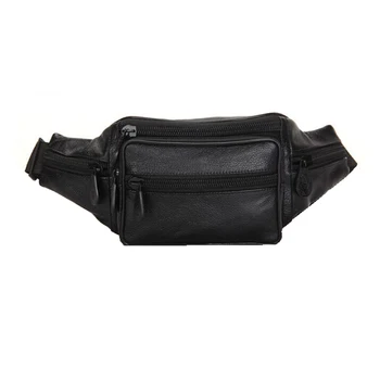 

Genuine Leather Waist Packs Fanny Pack Belt Bag Phone Pouch Bags Travel Waist Pack Male the fashion movement crossbody bag
