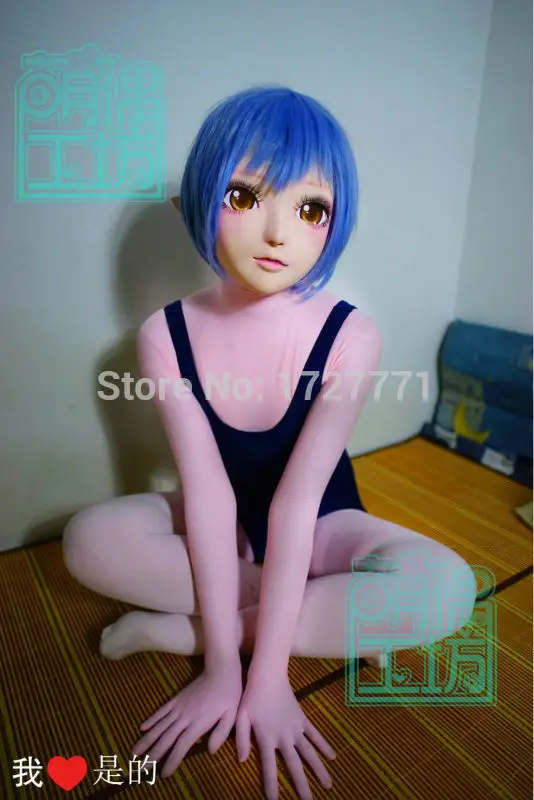 

(KM9192)Super Quality Handmade Female Resin Half Face Mask Cosplay Japanese Anime Kigurumi Mask Crossdresser Doll