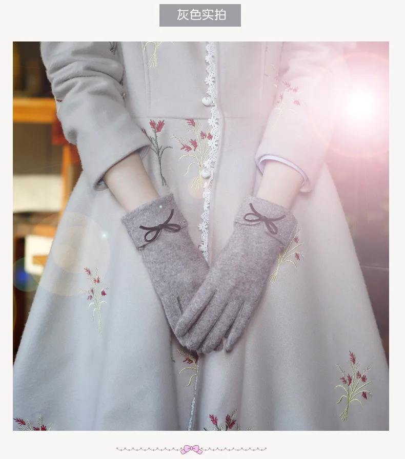 Женские зимние теплые шерстяные перчатки для девочек Теплые варежки для взрослых толстые тачскрин Luva студенческие кашемировые шерстяные