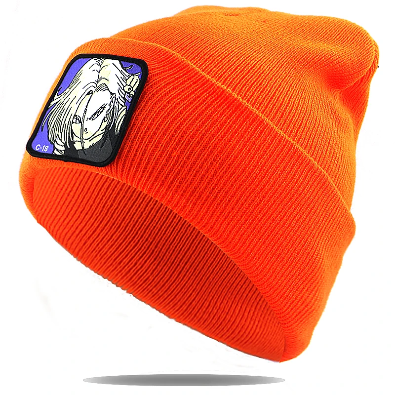 Осень Зима Мода Dragon Ball 3D вышивка кости вязаные шапочки хлопок Гибкая мягкая повседневная спортивная шапка теплая Лыжная шапка