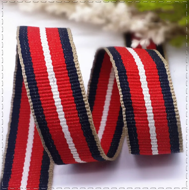 3/4"(20mm) Stripes grosgrain Ribbons high quality printed polyester