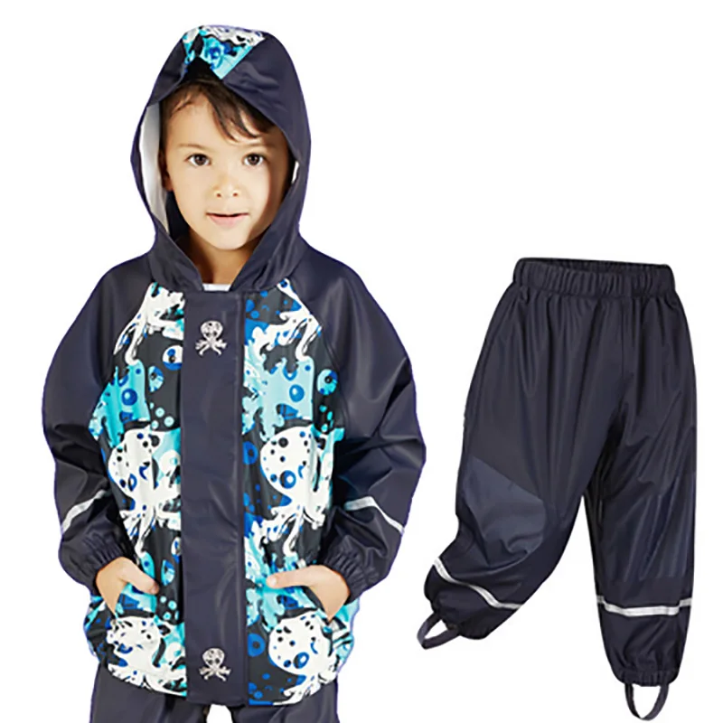 Дождевик на открытом воздухе, непромокаемое покрытие, дождевик, Детский костюм, штаны, детская одежда, 50KO142 - Цвет: Style 3