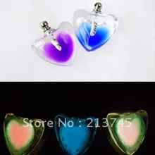 100 шт/партия светящийся стеклянный флакон подвеска Сердце Любовь Подвеска для эфирного масла