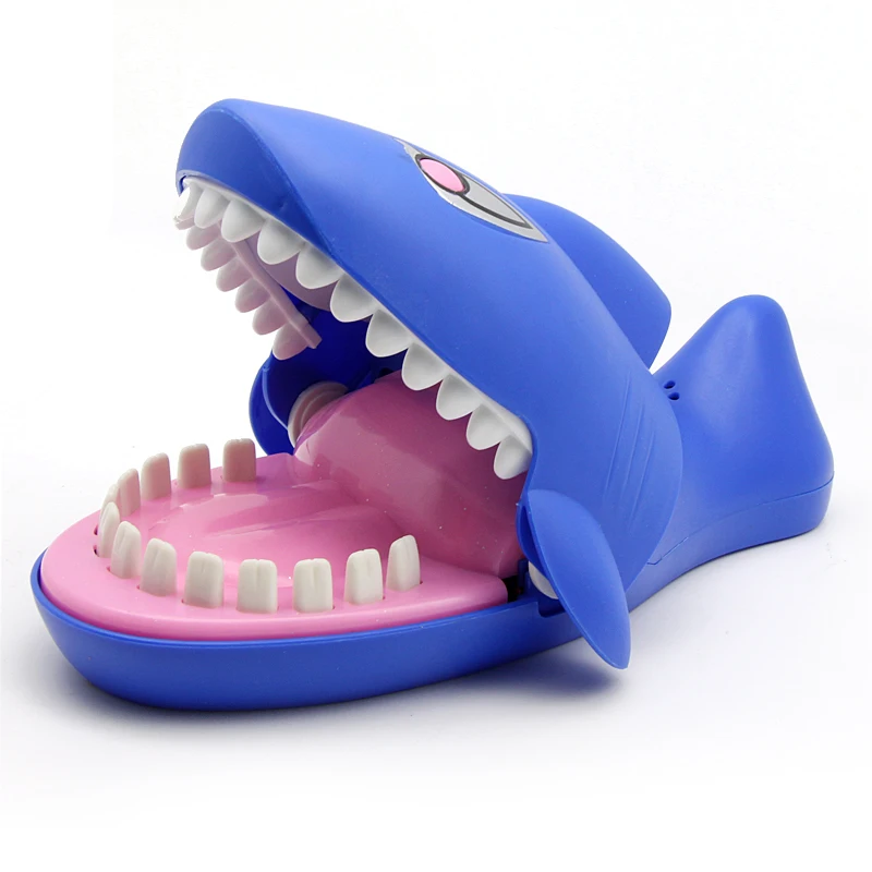

Fake Shark Gags Practical Toy Big mouth crocodile toy bite the hand shark bite tooth Toy children's children adult