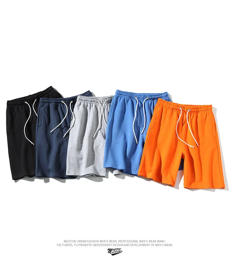 Эластичная резинка на талии оранжевый серый черный синий однотонный с кулиской мужские шорты хлопок хип поп свитер уличная спортивная одежда для мужчин