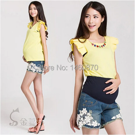 

Jeans Maternity Denim Short Summer Shorts For Pregnant Women Gravidas Clothing Pregnant Clothes
