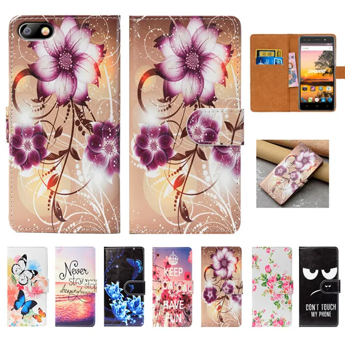 

For Digma VOX S513 4G Case High Quality Pu Leather 5.0" Flip Wallet Case Back Cover Book Case For Digma VOX S513 4G Case