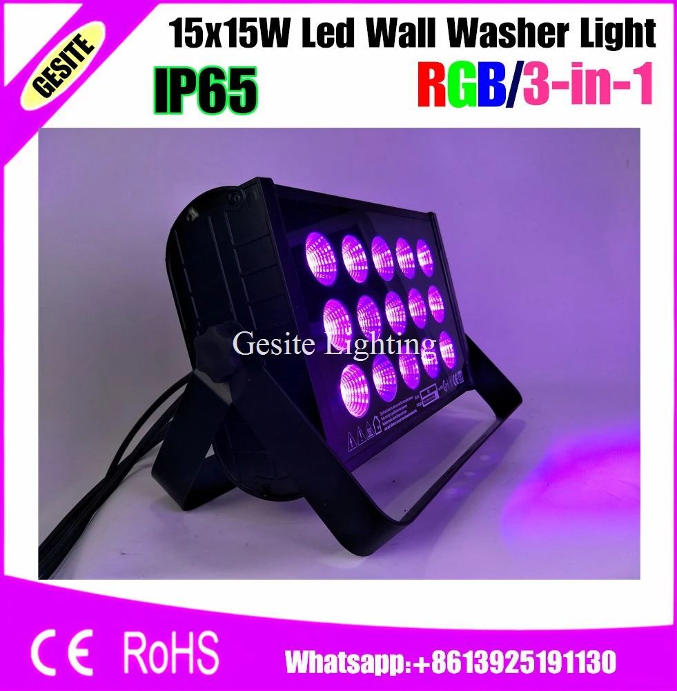 Высокомощный RGB 15x15 Вт 3 в 1 светодиодный фонарь прожектор для улицы