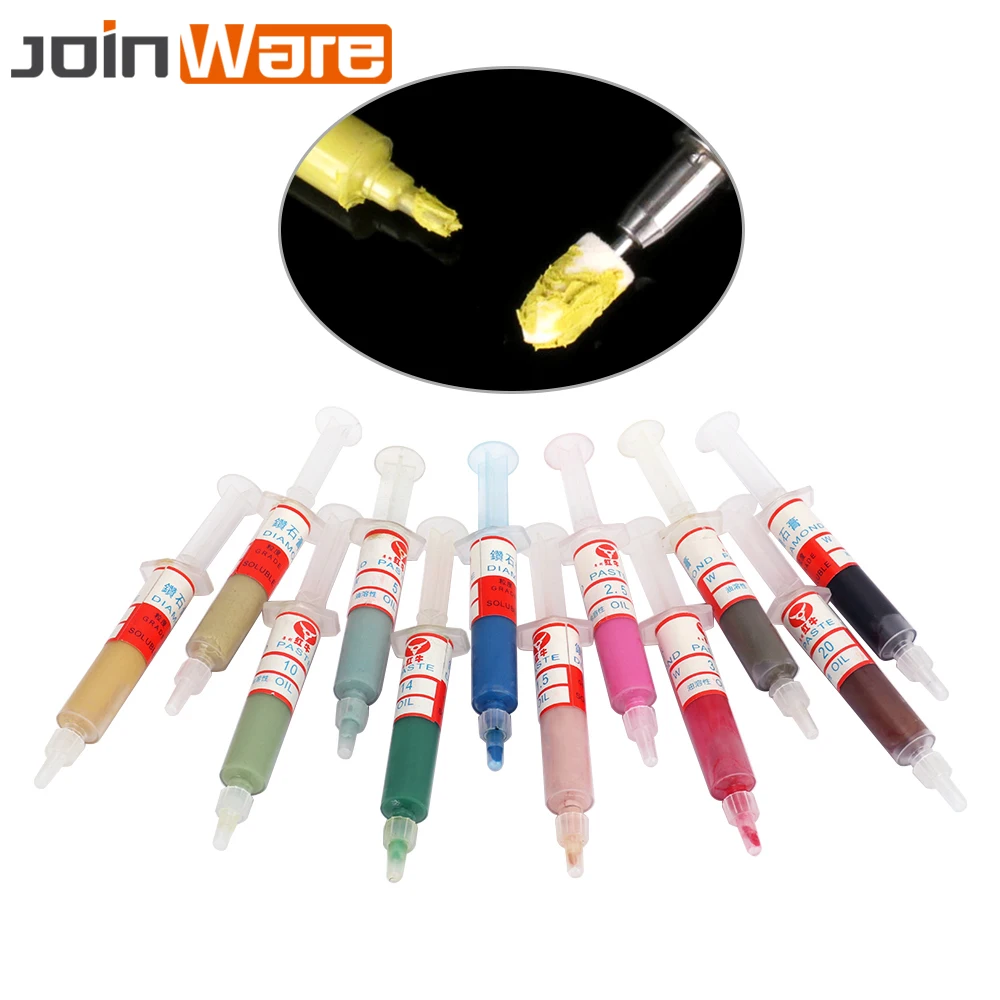 Diamond Polishing Lapping Paste Compound Syringes 0.5 40 Micron Glass
