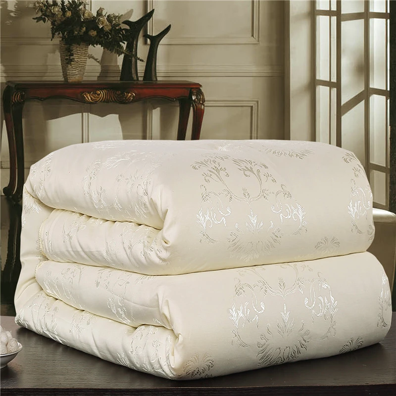 High Quality 100 Real Silk Quilt Cotton Jacquard Duvet Cover pure and