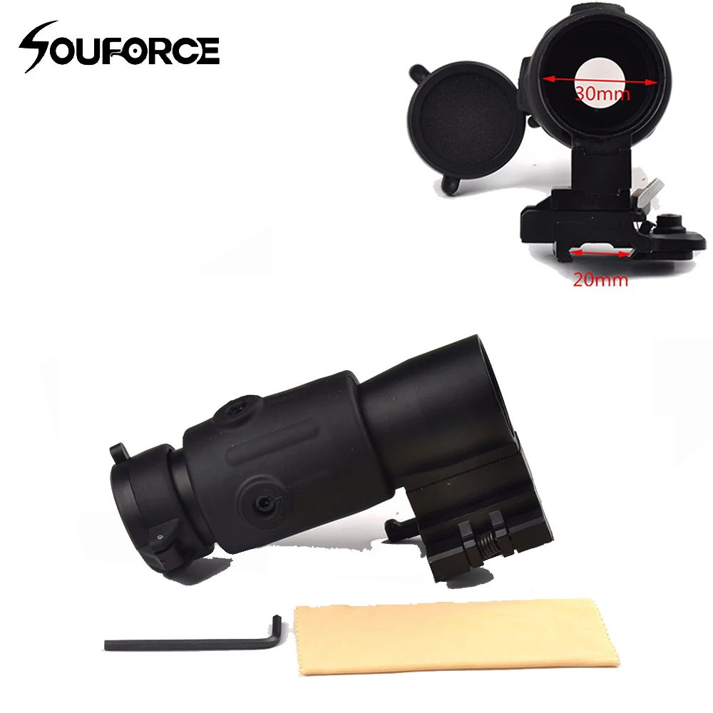 

Tactical Sight 3x Magnifier Scope Quick Release 20mm Rail Flip Reflex Optics For Hunting Rifle Airsoft Sniper Picatinny Air Gun