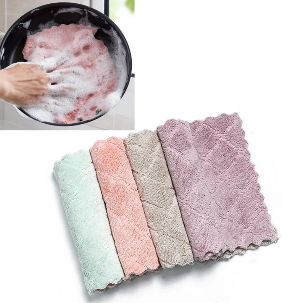 

1 pc Super absorbent microfiber kitchen dish cloth high efficiency tableware cleaning kitchen towel Tools gadgets cosina