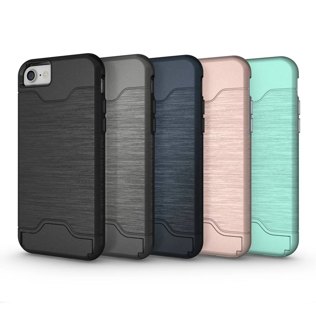 

Etmakit Hot New Fashion Luxury Slim Hybrid Credit Card pocket Hidden Holder Phone case PC Back Cover for Apple iPhone 6 6S 7