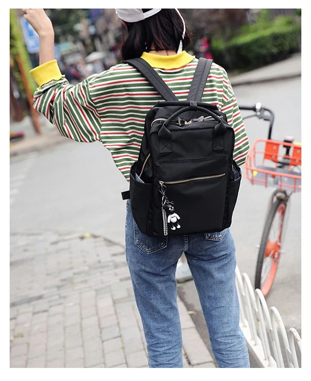 Повседневный нейлоновый рюкзак для женщин, большая вместительность, школьная сумка для подростков, Mochila Bolsa, одноцветные дорожные сумки для девочек, студенческие сумки, лето
