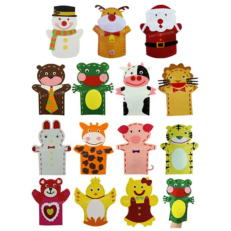 DIY craft kits felt hand puppet 007AB3