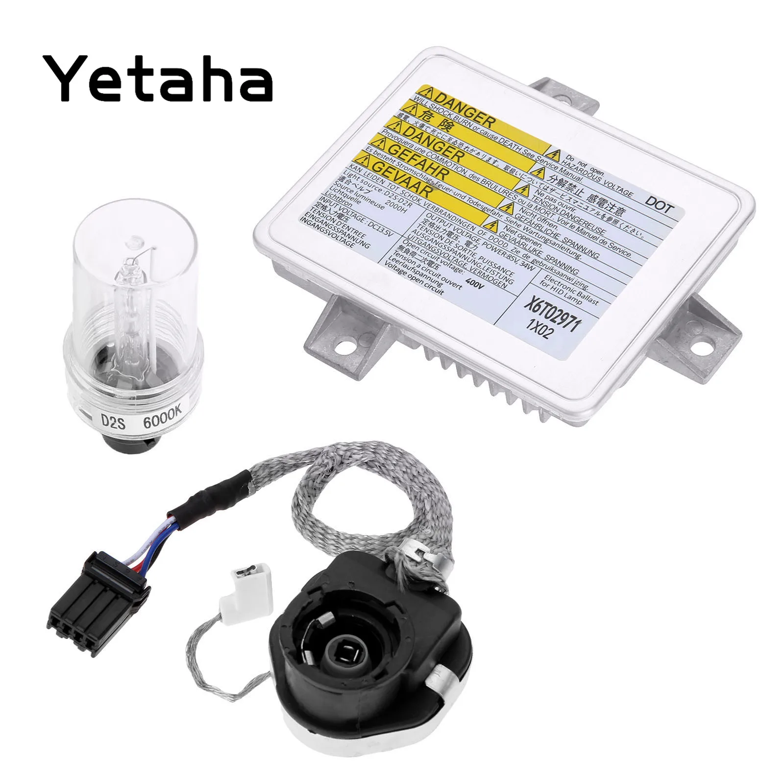 

Yetaha Xenon HID Headlight Kit D2S D2R Ballast Igniter Control Starter Xenon Bulb X6T02971 W3T14371 For Acura TSX Honda Mazda 3