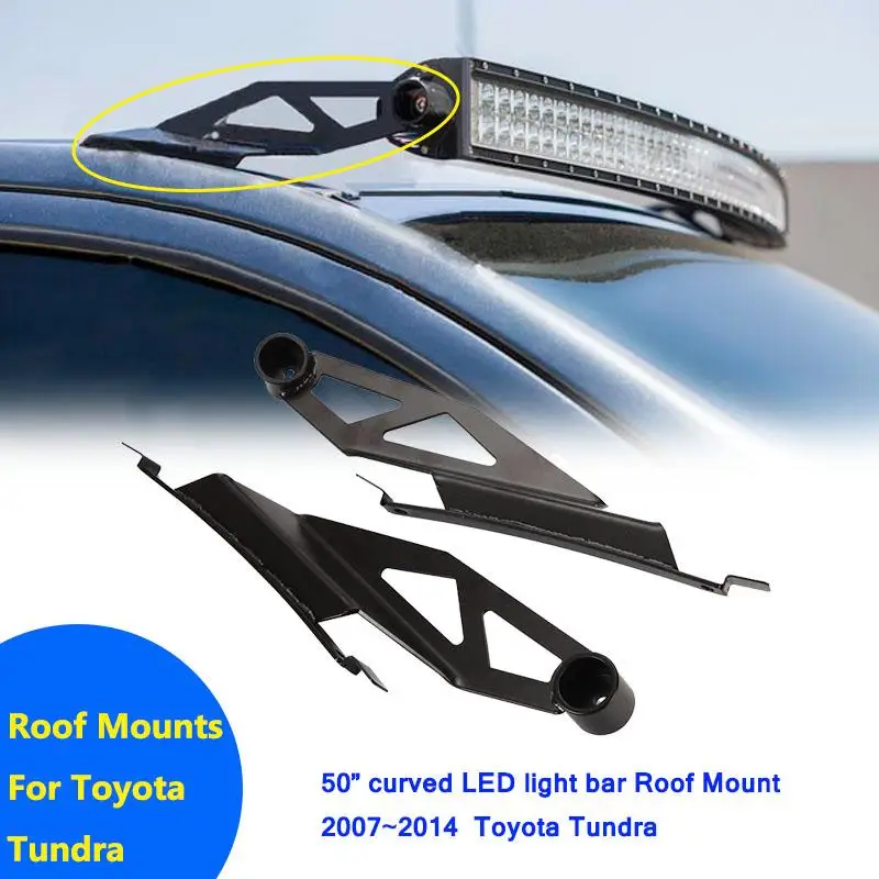 A pair of 52" Curved Light Bar Mounting brackets Led Work Light Bar