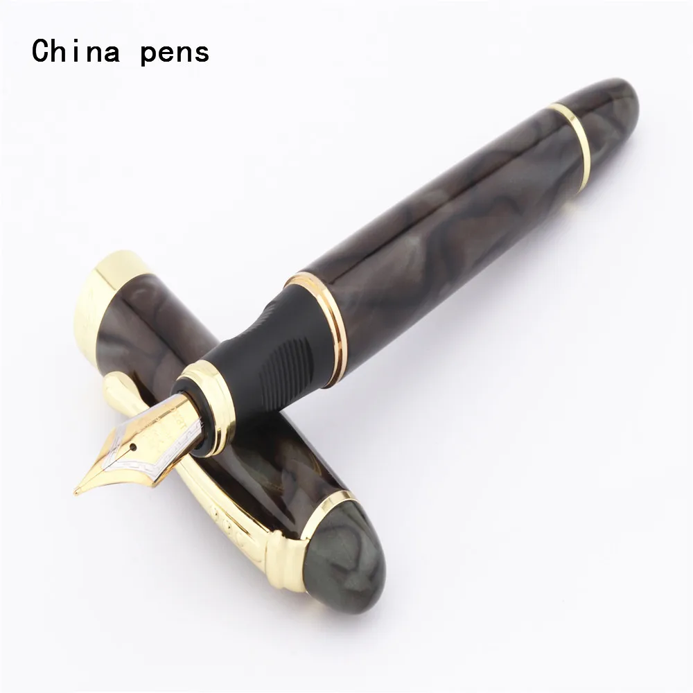 Роскошное Качество Jinhao X450 Бизнес Офис 18KGP перьевая ручка Новые канцелярские принадлежности Школьные принадлежности - Цвет: Green ice flowers