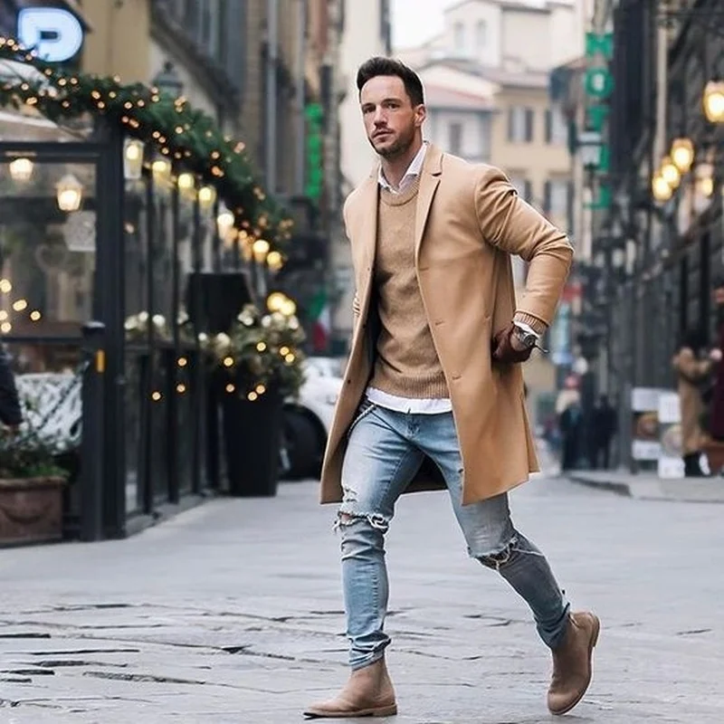 Men Long Trench Coat Men Fashion Elegant Solid Lapel Collar Long Sleeve Loose Overcoat Jacket Long Trench Coat 2019 NEW Men Long Trench Coat Men Fashion Elegant Solid Lapel Collar Long Sleeve Loose Overcoat Jacket Long Trench Coat 2019 NEW