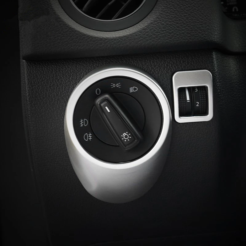 Для VW Tiguan 2010 2011 2012 2013 2014 2015 крышка переключателя фары декоративные блестки Abs хром