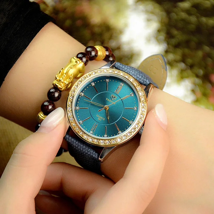 YAZOLE 361 Ladies Fashion Quartz Watch Women Rhinestone Casual Dress Women s Watch Rose Gold montre