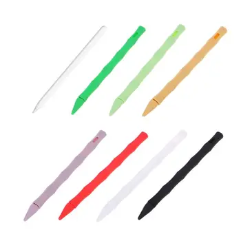 

Cute Bamboo Anti-scroll Silicone Protective Pouch Cap Holder Nib Cover Protective case Skin For Apple Pencil 2nd Generation