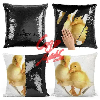 

Duck Cushion Cover Color Changing Reversible Pillow Case For Home Decor 40X40cm DIY Mermaid Sequin Decorative Pillow Covers