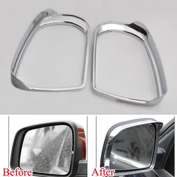 

2X Chrome Side Door Rearview Mirror Cover Trim Rain Shield Decor Frame Car Styling Sticker ABS For Jeep Grand Cherokee 2011-2016