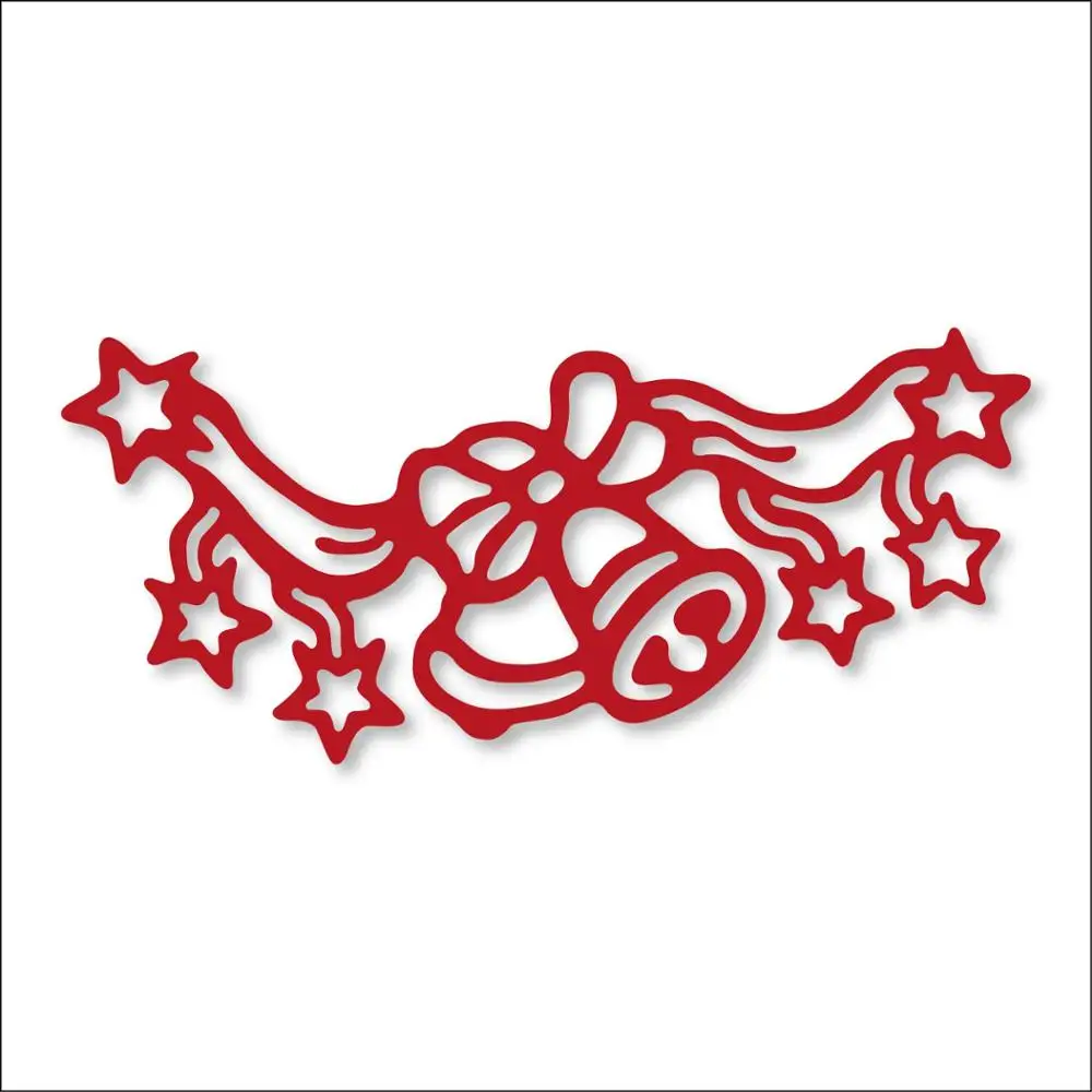 

Christmas Metal Cutting Dies Bow Bell Ribbon Star DIY Scrapbooking Stamp Craft Embossing Die Cuts Making Cards Stencil Template